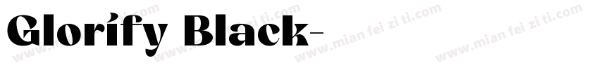 Glorify Black字体转换